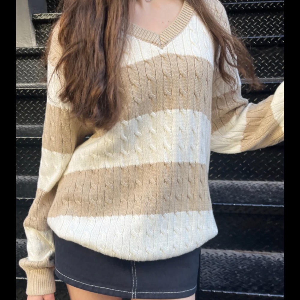 NWOT Brandy Melville Nikki Cotton Striped Sweater